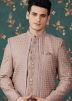 Brown Embroidered Indo Western With Jacket