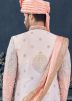 Multicolored Woven Silk Sherwani Set For Men
