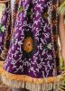 Purple Cotton Embroidered Stole