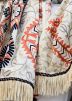 Off White Embroidered Cotton Tasseled Stole