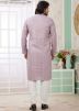 Lavender Readymade Men Embroidered Kurta Pajama Set