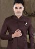 Wine Men Readymade Bandhgala Jodhpuri Suit