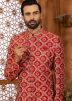 Maroon Embroidered Men Indo Western Sherwani