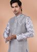 Multicolor Printed Kurta Pajama With Nehru Jacket