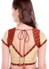 Beige Readymade Jacquard Woven Blouse