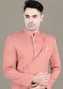 Peach Men Bandhgala Jodhpuri In Rayon