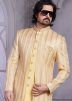 Yellow Jacket Style Embroidered Indo Western Sherwani