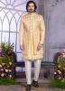 Yellow Jacket Style Embroidered Indo Western Sherwani