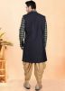 Black Men Indo Western Sherwani In Jacket Style