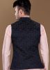 Black Embroidered Men Nehru Jacket