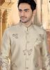 Light Golden Embellished Indo Western Sherwani