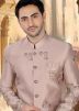 Mauve Pink Embroidered Indo Western Sherwani