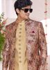 Golden Embroidered Indo Western Sherwani