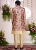 Golden Embroidered Indo Western Sherwani