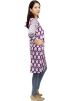Purple and White Cotton Readymade Kurti