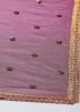 Wine Color Net Embroidered Dupatta 