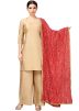 Red Color Art Silk Printed Dupatta 