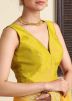 Yellow Readymade Blouse In Dupion Silk