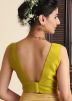 Yellow Readymade Blouse In Dupion Silk