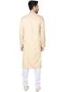 Readymade Cream Cotton Kurta Pyjama Set