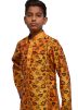 Yellow Printed Readymade Kids Kurta Churidar 