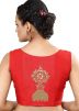 Peach Readymade Blouse In Dupion Silk