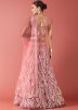 Pink Sequins Embellished Lehenga Choli In Net