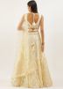 Yellow Net Lehenga Choli In Sequins Embellishment