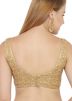 Embroidered Net Saree Blouse In Gold