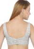 Embroidered Net Saree Blouse In Silver