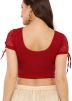 Solid Color Lycra Blouse In Maroon