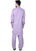 Readymade Purple Linen Pathani Suit Set