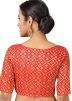 Red Color Brocade Saree Blouse