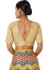 Embroidered Tissue Blouse In Gold