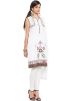 Readymade White Cotton Sleeveless Straight Cut Suit
