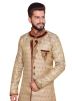 Readymade Golden Sherwani & Breeches Set