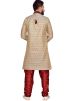 Readymade Golden Sherwani & Breeches Set