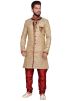 Readymade Golden Sherwani & Breeches Set