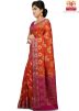 Orange Pure Banarasi Silk Saree with Blouse