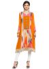 Readymade Orange Faux Georgette Indian Tunic Dress for Ladies Online Shopping in USA