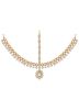 Stone Studded Matha Patti In White 