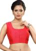 Red Color Dupion Silk Saree Blouse 