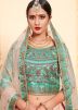 Pastel Peach Embroidered Satin Lehenga Choli
