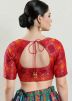 Red Color Brocade Saree Blouse 