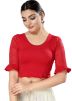 Red Color Cotton Saree Blouse 