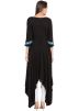 Readymade Black Printed Cotton Long Kurta