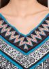 Readymade Black Printed Cotton Long Kurta