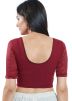 Maroon Color Cotton Saree Blouse