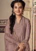 Mauve Cold Shoulder Pakistani Sharara Kids Suit