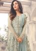Sonal Chauhan Light Green Abaya Net Suit With Dupatta